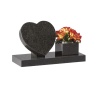 Heart and vase cremation memorial
